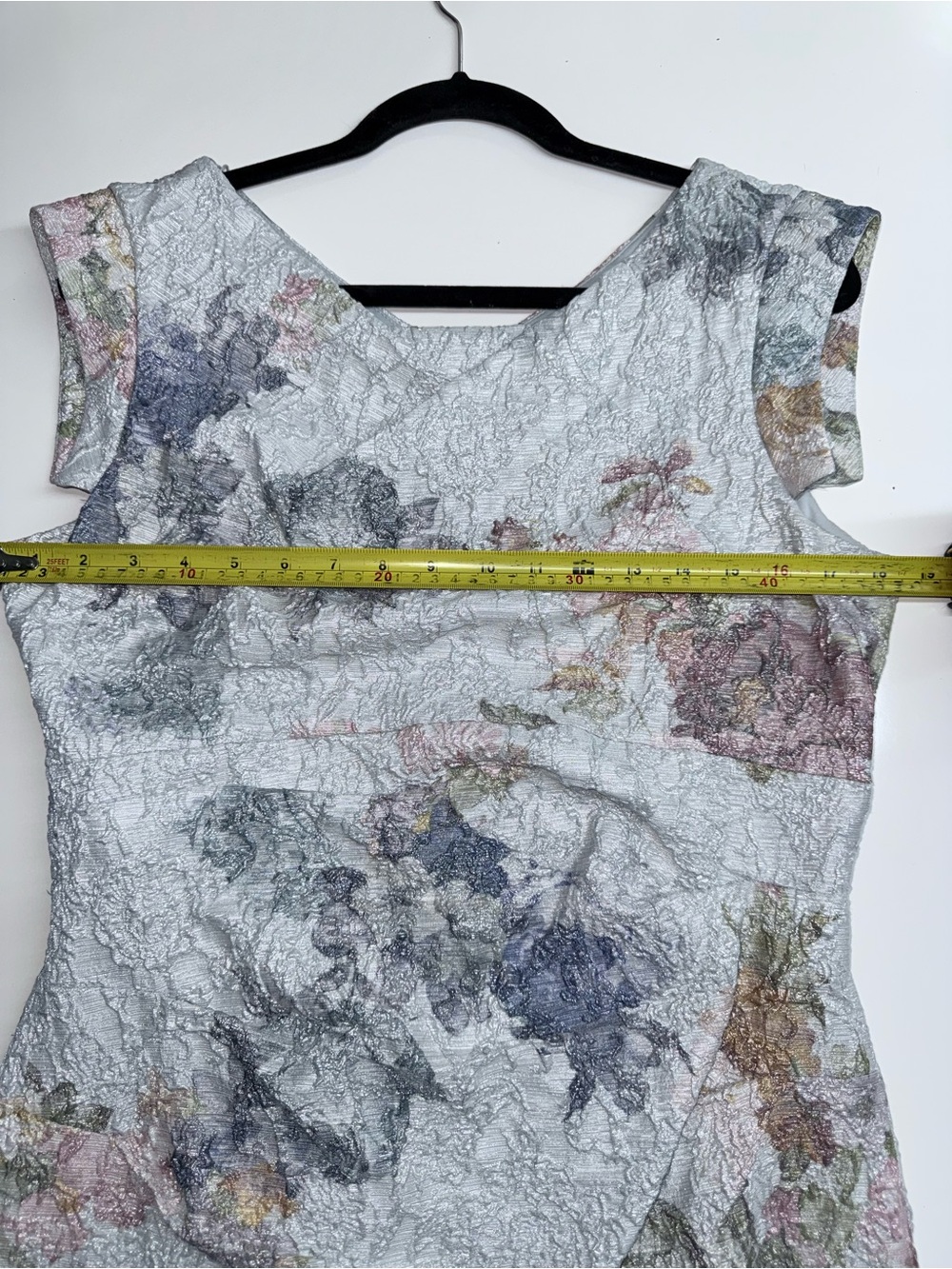 Adrianna Papell Pastel Floral Lace Sheath Dress Size 12 - Picture 9 of 11